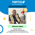 Pumptech Celebrates Alhassan Sadat as Star of the Month – September 2026